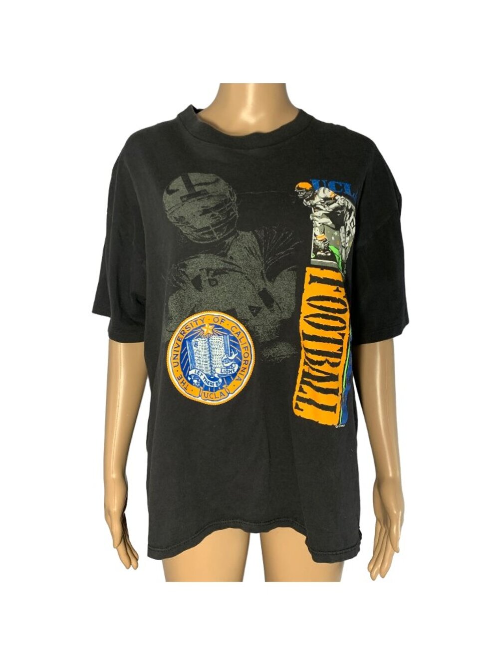 UCLA Bruins Nutmeg Football Graphic T Shirt  Size S M Vintage USA 80s 90s